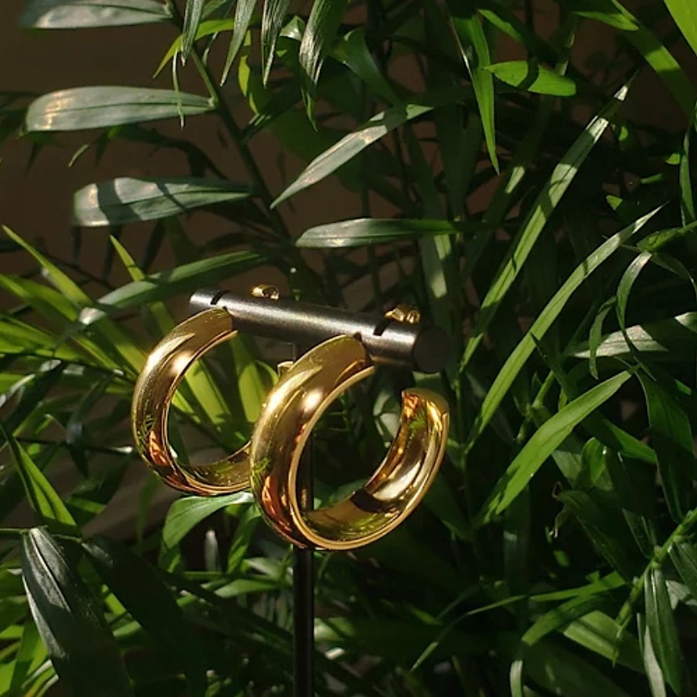 14k gp Megan Chunky Hoop Earrings